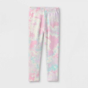 NWT Cat & Jack Toddler Girls' Tie-Dye Leggings 4T Pink Tie Dye